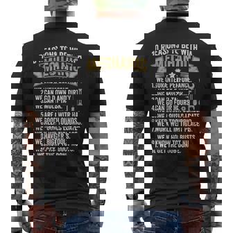 10 Reasons To Be With A Mechanic Funny Mechanic Mens Back Print T-shirt | Mazezy