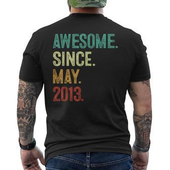 10 Years Old Awesome Since May 2013 10Th Birthday Mens Back Print T-shirt - Seseable