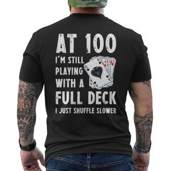 100Th Birthday 100 Year Old Cards Men's T-shirt Back Print - Seseable