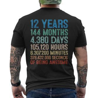 12 Year Old Decorations 12Th Bday Awesome 2011 Birthday Men's Back Print T-shirt | Mazezy