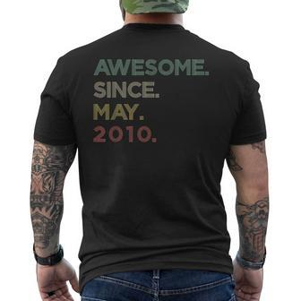 13 Year Old Awesome Since May 2010 13Th Birthday Mens Back Print T-shirt - Seseable
