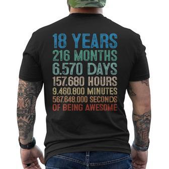 18 Year Old Decorations 18Th Bday Awesome 2005 Birthday Men's Back Print T-shirt | Mazezy