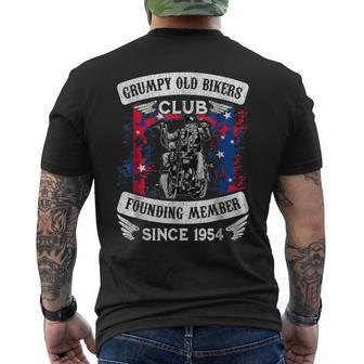 1954 Birthday Grumpy Old Bikers Motorbike Rider T Men's Back Print T-shirt | Mazezy