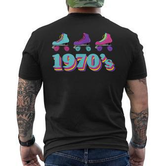 1970S Roller Skates 70S Party Costume Vintage Retro 70S Men's T-shirt Back Print - Seseable