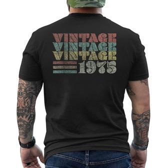 1975 Birthday Vintage Retro Men's Back Print T-shirt | Mazezy