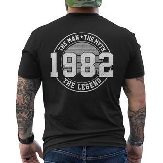 1982 The Man Myth Legend Vintage Men Funny 40Th Birthday Gift For Mens Mens Back Print T-shirt - Seseable