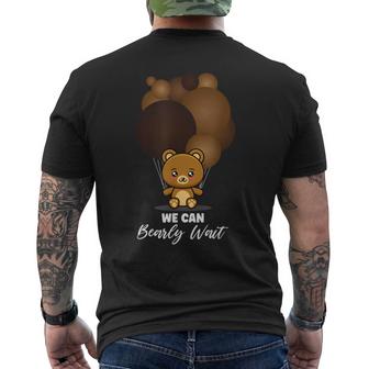 We Can Bearly Wait Gender Neutral Baby Shower Decorations  Men's Crewneck Short Sleeve Back Print T-shirt