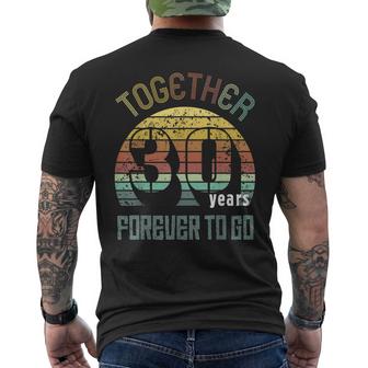 30Th Years Wedding Anniversary Gifts For Couples Matching 30  Men's Crewneck Short Sleeve Back Print T-shirt