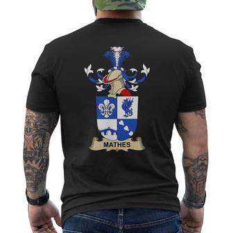 Mathes Coat Of Arms Family Crest Mens Back Print T-shirt