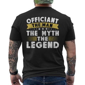 The Legend Wedding Officiant Ordained Minister Mens Back Print T-shirt
