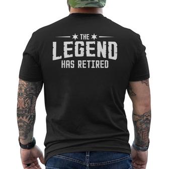 The Legend Has Retired Retirement Dad Father Gift Mens Back Print T-shirt