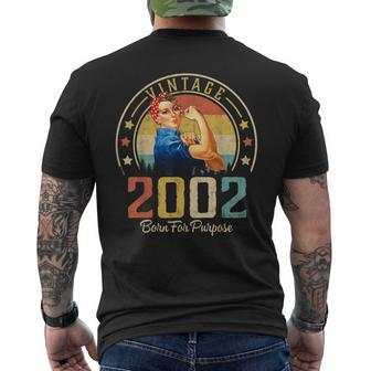 21 Years Old Birthday Vintage 2002 21St Birthday Men's T-shirt Back Print - Seseable