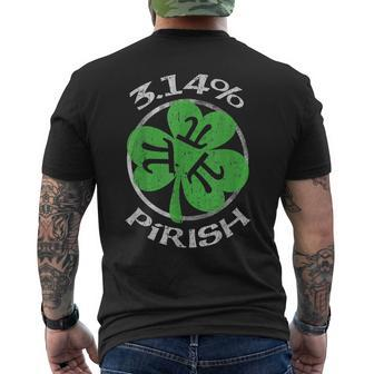 3 14 Pirish For St Patricks Day 2023 Math Geek Pi Day Men's T-shirt Back Print - Seseable