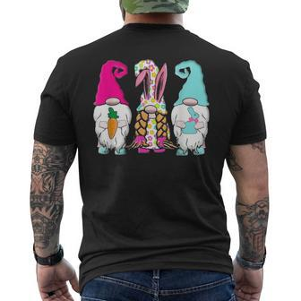 3 Easter Gnomes Pastel Spring Bunny Ears Rabbit V3 Men's T-shirt Back Print - Seseable