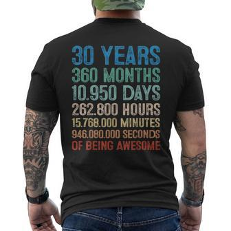 30 Year Old Decorations 30Th Bday Awesome 1993 Birthday Men's Back Print T-shirt | Mazezy