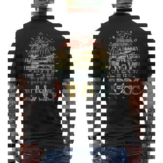 37 Year Old Awesome Since April 1986 37Th Birthday Men's Back Print T-shirt | Mazezy