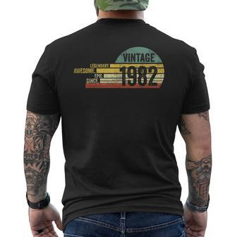 39 Year Old Legendary Retro Vintage Awesome Birthday 1982 Men's T-shirt Back Print - Seseable