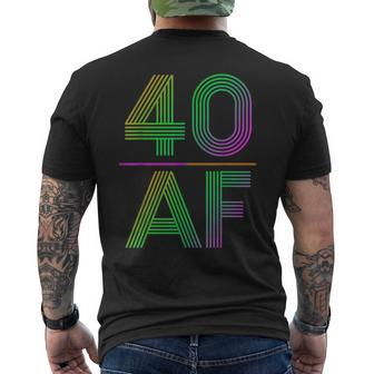 40 Af Shirt Vintage 40Th Birthday Men's Back Print T-shirt | Mazezy
