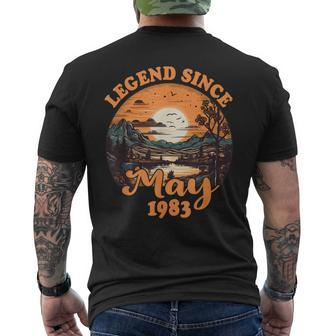 40Th Birthday Legend Since May 1983 40 Years Old Mens Back Print T-shirt | Mazezy UK