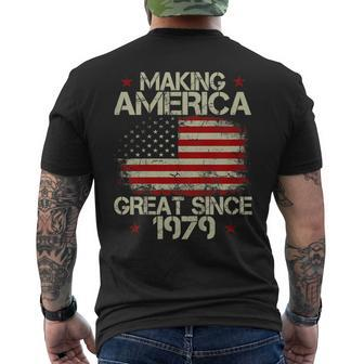 40Th Birthday Making America Great Since 1979 Men's Back Print T-shirt | Mazezy