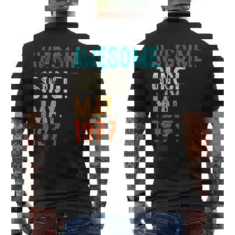 46 Year Old Awesome Since May 1977 46Th Birthday Mens Back Print T-shirt | Mazezy