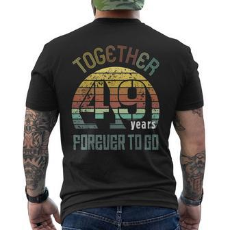 49Th Years Wedding Anniversary For Couples Matching 49 Men's T-shirt Back Print - Seseable