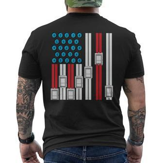 4Th Of July Elevator Mechanic Engineer Usa Elevator Mens Back Print T-shirt