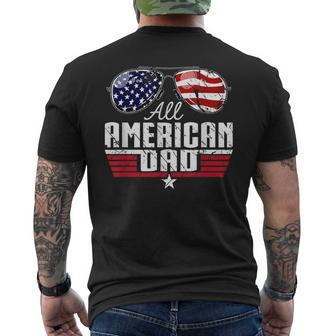 4Th Of July Family Matching All American Dad American Flag Mens Back Print T-shirt