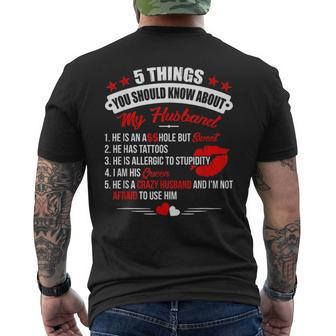 5 Things You Should Know About My Husband S Men's T-shirt Back Print - Seseable