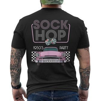 50S Hip Hop Retro 1950S Party Pink Vintage Dance Car Dancer Men's T-shirt Back Print - Seseable