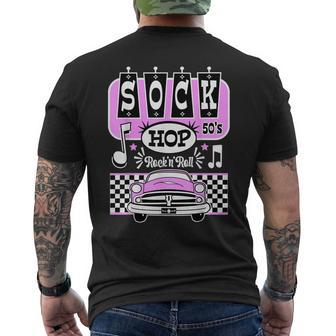 50S Sock Hop Theme 1950S Rockabilly Doo Wop Rock N Roll Car Men's Back Print T-shirt | Mazezy