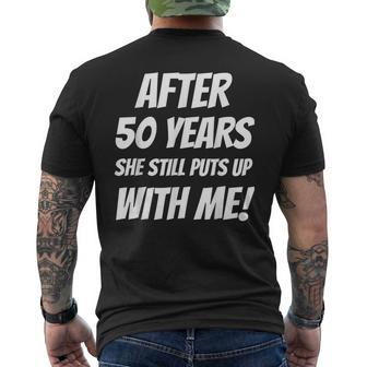 50Th Anniversary Wedding Grandpa Grandma T Men's Back Print T-shirt | Mazezy