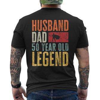 Mens 50Th Birthday Dad Husband Legend Vintage 50 Years Old Men's T-shirt Back Print - Seseable