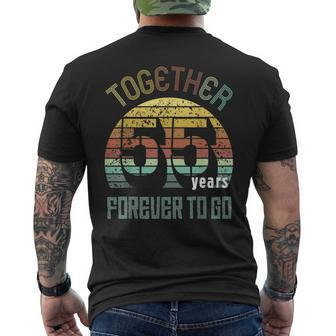 55Th Years Wedding Anniversary For Couples Matching 55 Men's T-shirt Back Print - Seseable