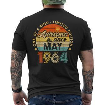 59 Years Old Gifts Awesome Since May 1964 59Th Birthday Mens Back Print T-shirt - Seseable
