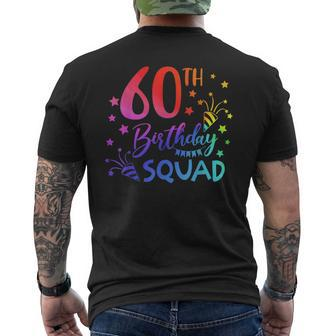 60 Year Old Birthday Squad Tie Dye 60Th B-Day Group Friends Men's Back Print T-shirt | Mazezy