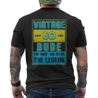 60Th Birthday For Men Age 60 Year Old Vintage Dad 1960 Men's T-shirt Back Print - Seseable