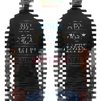 66Th Birthday Born In April 1953 66 Years Old Men's Back Print T-shirt | Mazezy