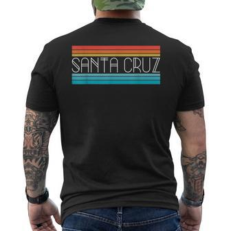 70S 80S Ca California Santa Cruz Beach Vintage Retro Summer Men's T-shirt Back Print - Seseable