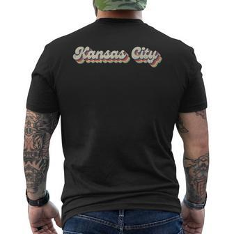 70S 80S Usa City - Vintage Kansas City Men's T-shirt Back Print - Seseable