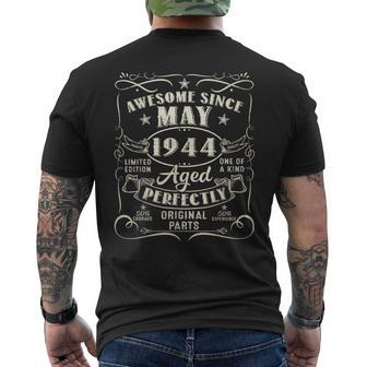 79Th Birthday Awesome Since May 1944 79 Years Old Gift Men Mens Back Print T-shirt | Mazezy