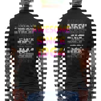 80S 90S Vintage Born In Awesome Since 1964 Party 58 Year Old Men's T-shirt Back Print - Seseable