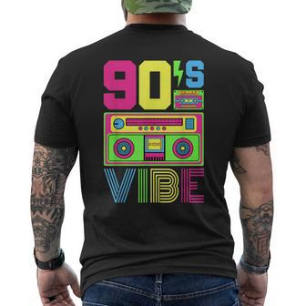 90S Vibe 1990 Style Fashion 90 Theme Outfit Nineties Costume Men's Back Print T-shirt | Mazezy