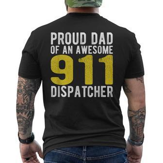 911 Dispatcher Dad Emergency Dispatcher 1St Responder Men's Back Print T-shirt | Mazezy