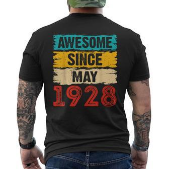95 Year Old Awesome Since May 1928 95Th Birthday Gifts Mens Back Print T-shirt - Seseable
