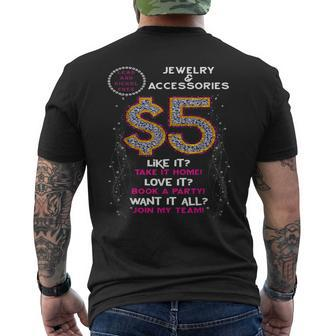 Accessories Supplies Jewelry Online Consultant Bling Men's T-shirt Back Print - Seseable