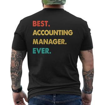 Accounting Manager Retro Best Accounting Manager Ever Mens Back Print T-shirt - Seseable