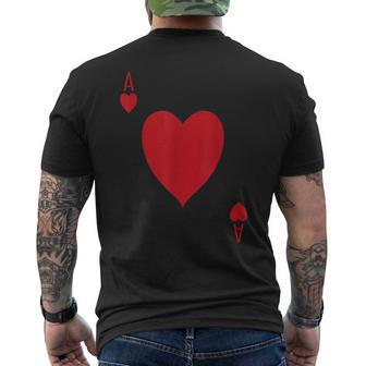 Ace Of Hearts Deck Of Cards Matching Halloween Costume Men's T-shirt Back Print - Seseable