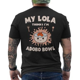 Adobo Bowl Chicken Lola Cuisine Philippine Flag Grandma Men's Back Print T-shirt | Mazezy
