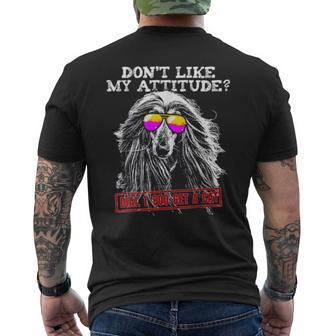 Afghan Hound Attitude Men's Back Print T-shirt | Mazezy